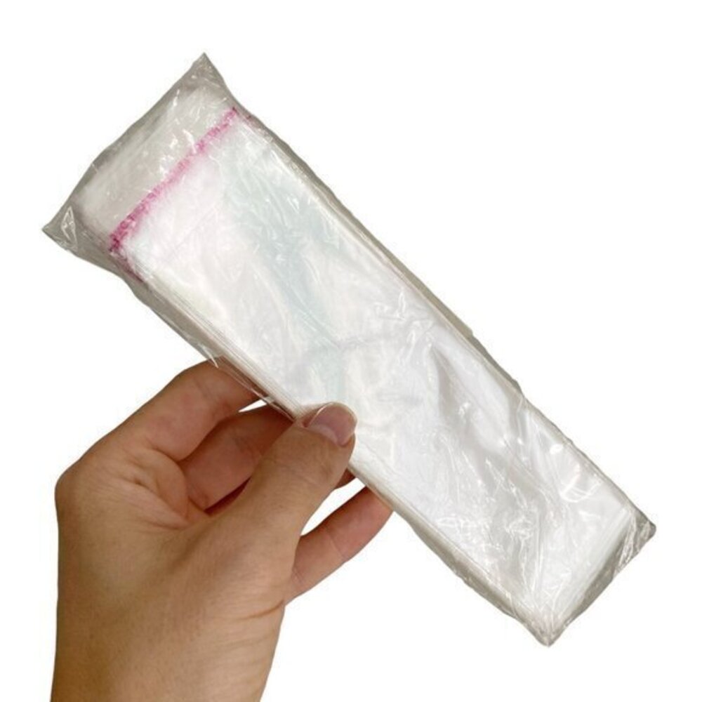Clear 100% Recycled Self-Seal Poly Bags (2" x 7.8") - 100 Pack